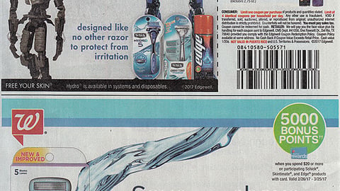 Walgreens Schick 'Save on a Shave' FSI